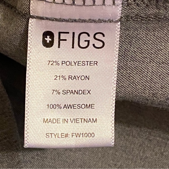 Figs Scrub Top Shirt Womens XS Technical Collection Gray Pockets Logo Medical - Picture 8 of 11